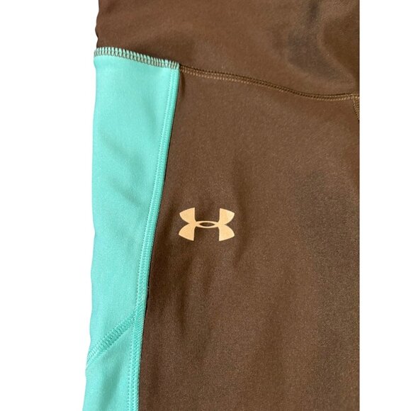 Under Armour Womens HeatGear Compression Zipper Leggings Black & Blue Size M - Picture 7 of 7